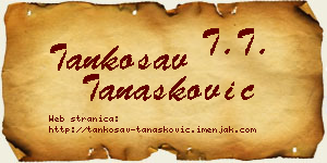Tankosav Tanasković vizit kartica
